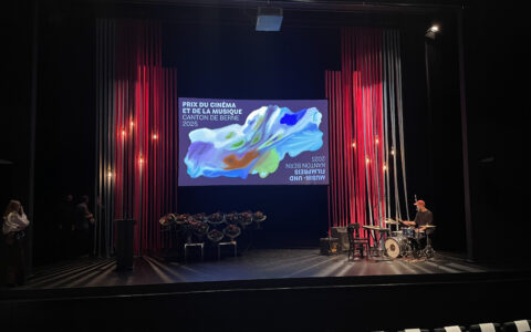 Bühneninszenierung Musik- und Filmpreisverleihunng im Nebai Biel